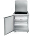 Traulsen UST3212-L-SB 32" 1 Left Hinged Door Stainless Steel Back Refrigerated Sandwich Prep Table Main Thumbnail 3