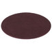 A round, maroon Scrubble conditioning floor pad.