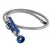 A blue Waterloo faucet hose with a blue Waterloo pre-rinse spray valve handle.