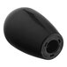 A black plastic oval knob with a black center.