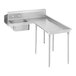 A stainless steel Advance Tabco dishtable with a right soil table.