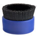 A blue circular Waterloo scrub brush with black bristles.