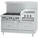 Garland G60-6R24CC Natural Gas 6 Burner 60" Range with 24" Raised Griddle / Broiler and 2 Convection Ovens - 307,000 BTU Main Thumbnail 1