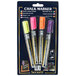 A package of four American Metalcraft Securit mini tip chalk markers with white background.