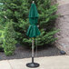 Grosfillex 98382031 Windmaster 7 1/2' Forest Green Fiberglass Umbrella with 1 1/2" Aluminum Pole Main Thumbnail 3