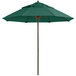 Grosfillex 98382031 Windmaster 7 1/2' Forest Green Fiberglass Umbrella with 1 1/2" Aluminum Pole Main Thumbnail 2