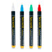 An American Metalcraft Securit All-Purpose Mini Tip Chalk Marker assortment with three markers in different colors.