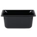 A black rectangular Vollrath Super Pan with a lid.
