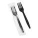 Choice Black Heavy Weight Wrapped Polypropylene Plastic Fork - 1,000/Case