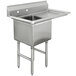 A stainless steel Advance Tabco commercial sink with a right drainboard.
