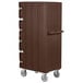 Cambro 1826DTCSP131 Camcart Dark Brown Double Compartment Tray and Sheet Pan Carrier with Security Package Main Thumbnail 3