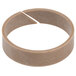 A brown rubber band with a beige cut out piece.