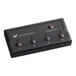 A black rectangular Estella Caffe faceplate with red buttons for four buttons.