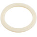 A white round rubber ring on a white background.