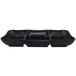 Elite Global Solutions JW2071 Zen 7 5/8" x 3 1/4" Black Rectangular 3-Compartment Tray - 6/Case