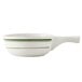 Tuxton TGB-048 Green Bay / 10 oz. China French Casserole Bowl / Dish With Handle - 24/Case Main Thumbnail 1