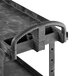 Rubbermaid FG454600BLA Black Large Lipped Two Lipped Shelf Utility Cart with Ergonomic Handle Main Thumbnail 3