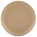An Elite Global Solutions beige round melamine plate.