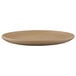 An Elite Global Solutions brown round melamine plate.
