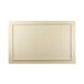 A white rectangular Elite Global Solutions faux zebra wood melamine serving board.