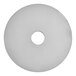 A white circular disc with a hole in the center.