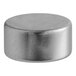 A round silver metal cap with a metal cylinder inside.
