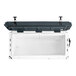 A white and black CaterGator outdoor cooler with the lid open.