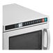 A Solwave commercial microwave with a digital display.
