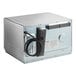 A silver Solwave commercial microwave with a black cord.