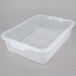 A white plastic Vollrath food storage container with a snap-on lid.