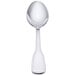 A Oneida stainless steel teaspoon with a silver handle.