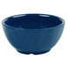 A Texas Blue melamine bowl with speckled design.