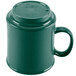 A Kentucky Green Tritan mug with a handle and lid.