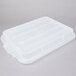 A white plastic Vollrath Traex food storage container with a clear lid.
