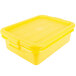 A yellow Vollrath Traex food storage container with a recessed lid.