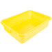 A yellow plastic Vollrath Color-Mate food storage container with a recessed lid.