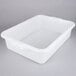 A Vollrath Traex white plastic food storage container with a raised snap-on lid.