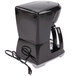 A black Proctor Silex coffee maker with a cord.