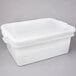 A Vollrath white plastic container with a lid.