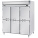 Beverage-Air HRPS3-1HS Horizon Series 78" Solid Half Door All Stainless Steel Reach-In Refrigerator Main Thumbnail 1