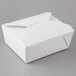 A white Fold-Pak Bio-Pak take-out box with a lid.