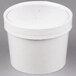 Huhtamaki 71843 White 12 oz. Poly Paper Food Cup with Vented Paper Lid - 250/Case Main Thumbnail 3