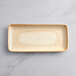 A beige rectangular Acopa Cape porcelain platter.