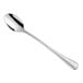 An Acopa Edgeworth stainless steel iced tea spoon with a long handle.