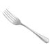 An Acopa Edgeworth stainless steel dinner fork with a silver handle.