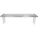 Advance Tabco TS-12-60R 12" x 60" Table Rear Mounted Single Deck Stainless Steel Shelving Unit - Adjustable with 1" Rear Turn-Up Main Thumbnail 1