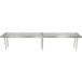 Advance Tabco TS-12-108R 12" x 108" Table Rear Mounted Single Deck Stainless Steel Shelving Unit - Adjustable with 1" Rear Turn-Up Main Thumbnail 1