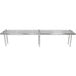 Advance Tabco TS-12-96R 12" x 96" Table Rear Mounted Single Deck Stainless Steel Shelving Unit - Adjustable with 1" Rear Turn-Up Main Thumbnail 1