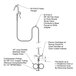 A diagram of a T&S deck mounted pot and kettle filler faucet with hose.