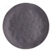A dark gray round melamine plate with a speckled pattern.